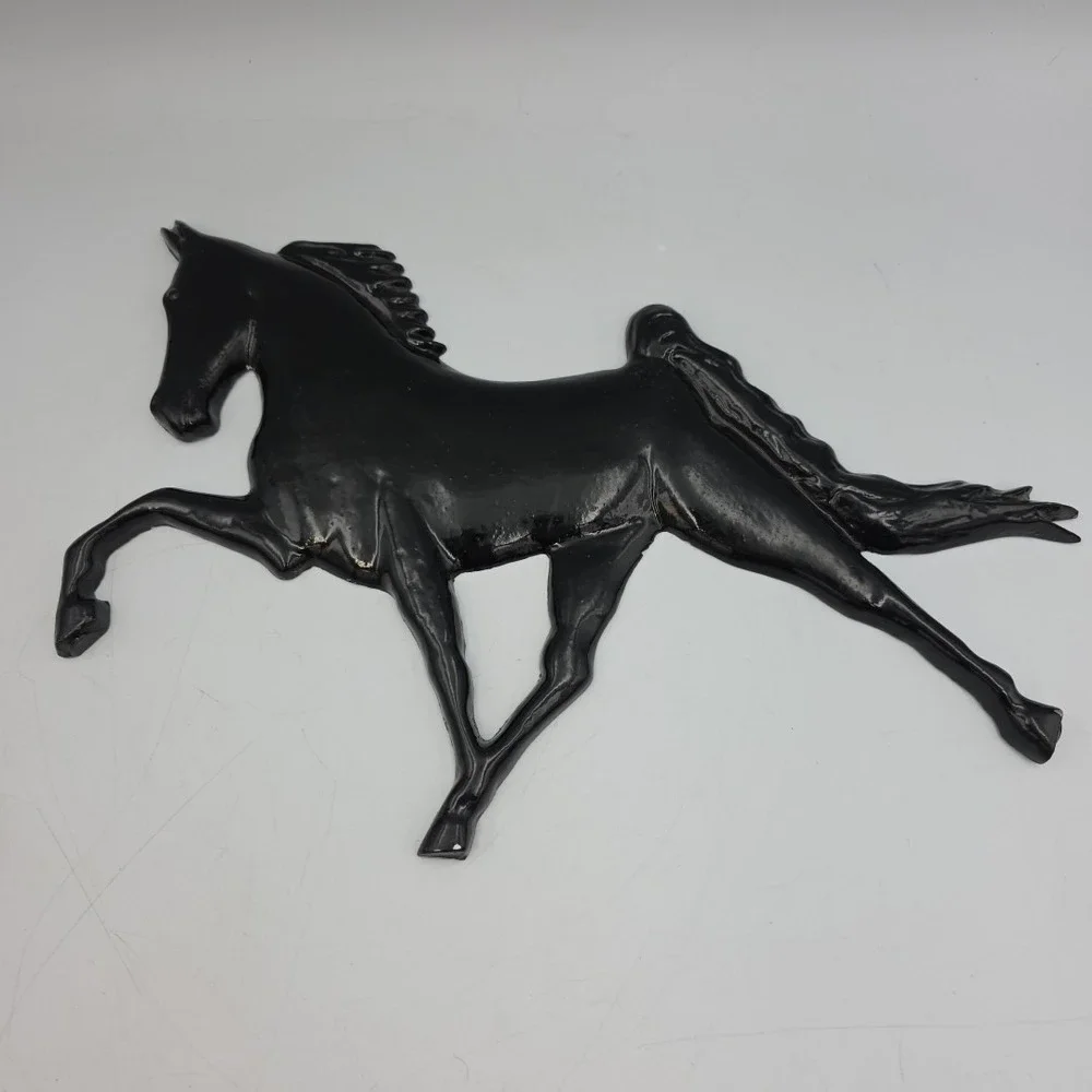 Vintage Cast Aluminum Horse Wall Decoration Home Barn Plaque Master Foundry